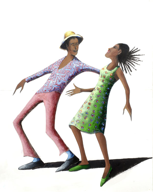 Walkers With The Dawn by Benny Andrews, 2005